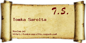 Tomka Sarolta névjegykártya