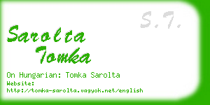 sarolta tomka business card